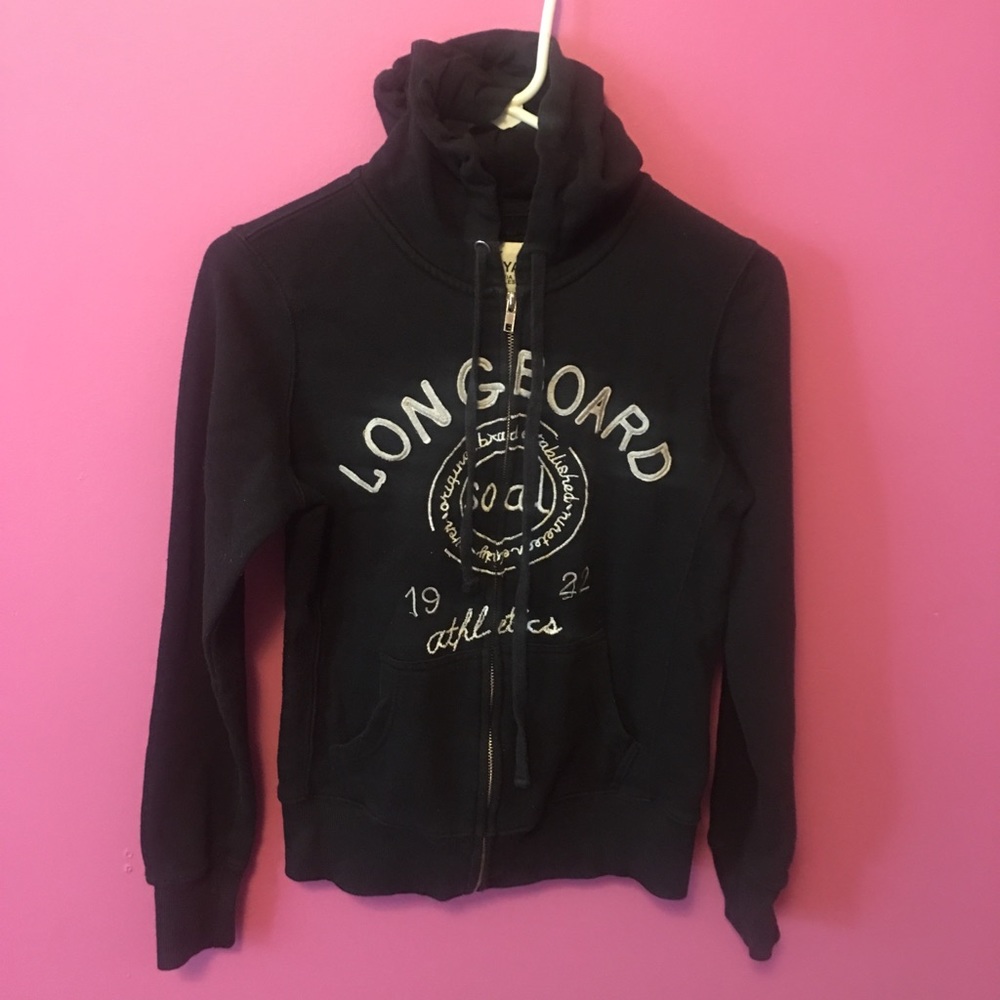 black zip-up hoodie $5 sale